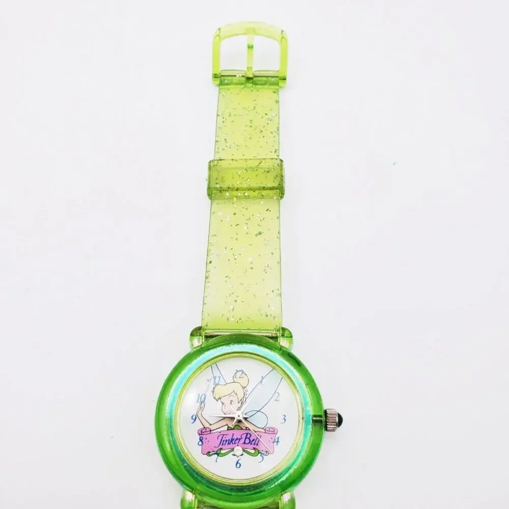 Disney Tinker Bell Green Sparkle Watch Time Works